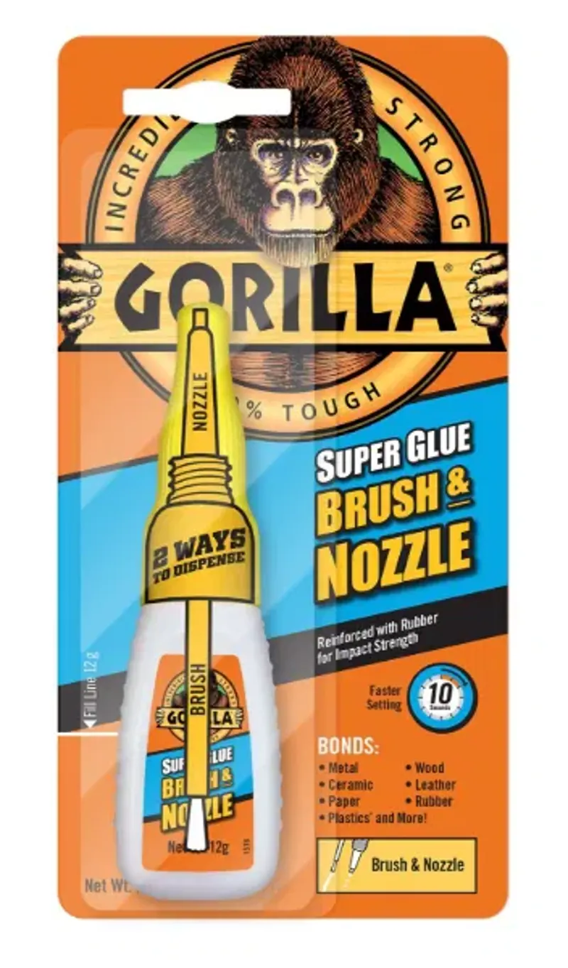 Gorilla Superglue Brush and Nozzle 12g