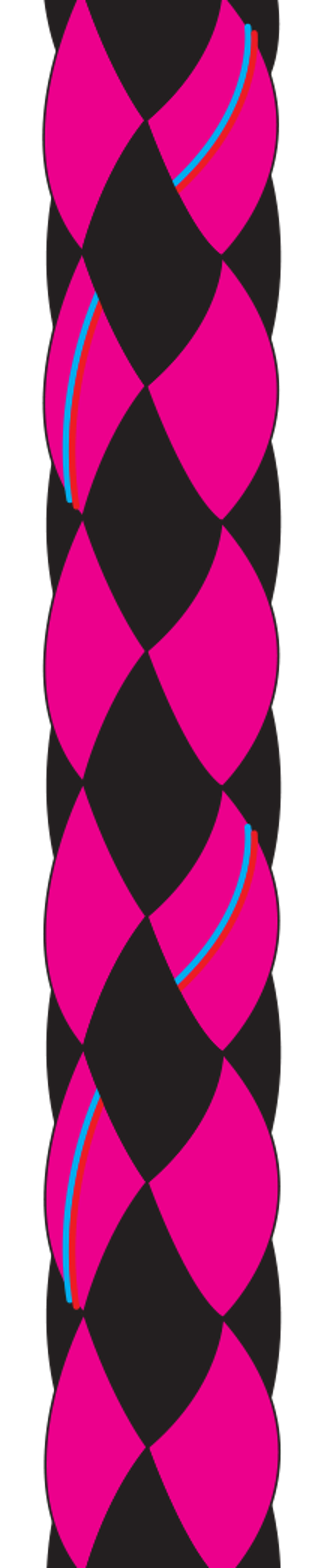 Evolution 8 Plait Pre-Stretched Pink/Black