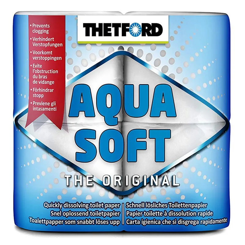 Thetford New Aquasoft Toilet Tissue  4 Pack
