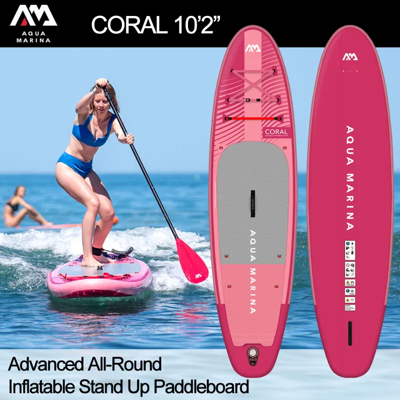 Aqua Marina Coral Advanced All Around iSUP 10'2 in Pink-7