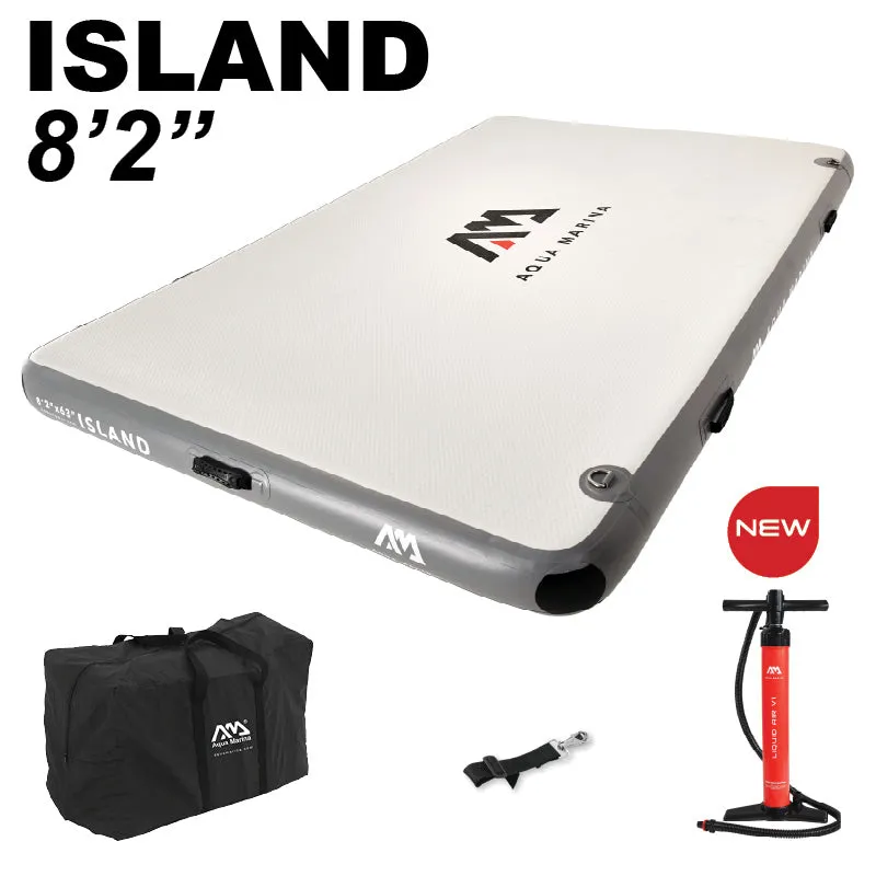 Aqua Marina ISLAND Inflatable Air Platform 2.5x1.6m/15cm in Grey-1