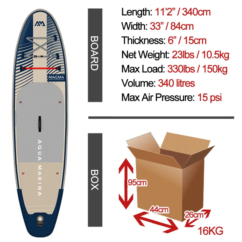 Aqua Marina Magma Advanced Stinger-Tech All Round SUP 11'2-4