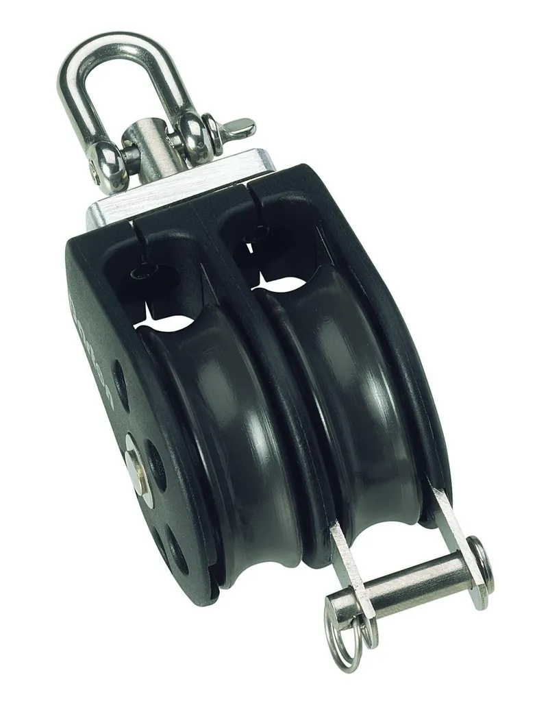 Barton Plain Bearing Pulley Block Double Swivel and Becket Size 3 45mm