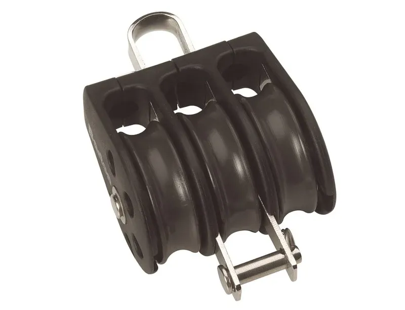 Barton Size 2 Plain Bearing Pulley Block Triple Fixed Eye and Becket