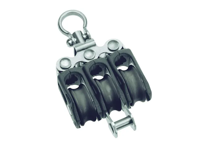 Barton Size 0 Plain Bearing Pulley Block Triple Swivel and Becket