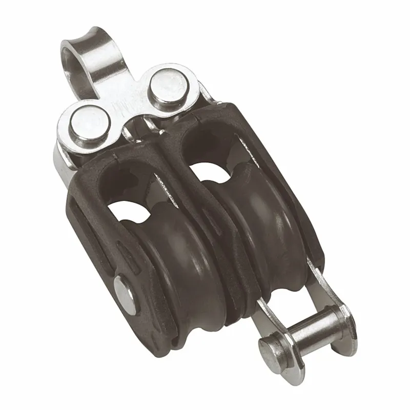 Barton Size 0 Plain Bearing Pulley Block Double Fixed Eye and Becket