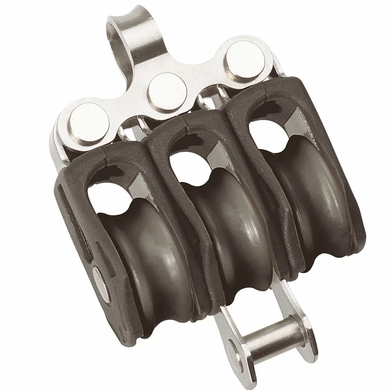 Barton Size 0 Plain Bearing Pulley Block Triple Fixed Eye and Becket