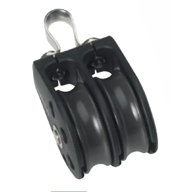 Barton Size 1 30mm Plain Bearing Pulley Block Double Fixed Eye Block