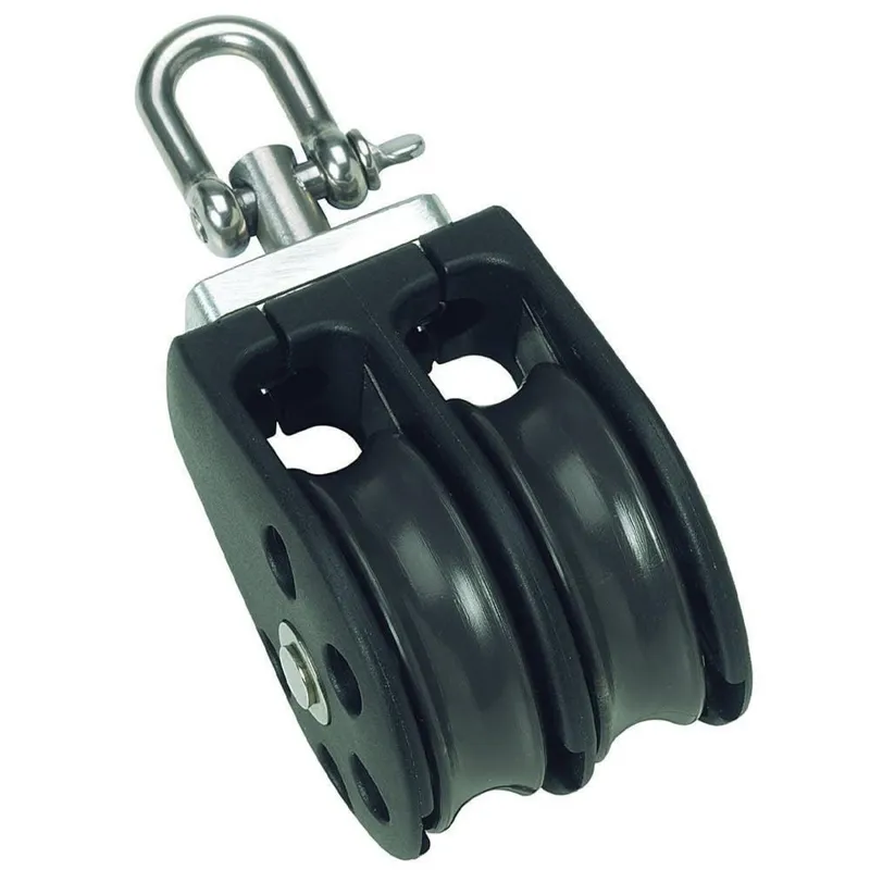Barton Size 1 30mm Plain Bearing Pulley Block Double With Swivel