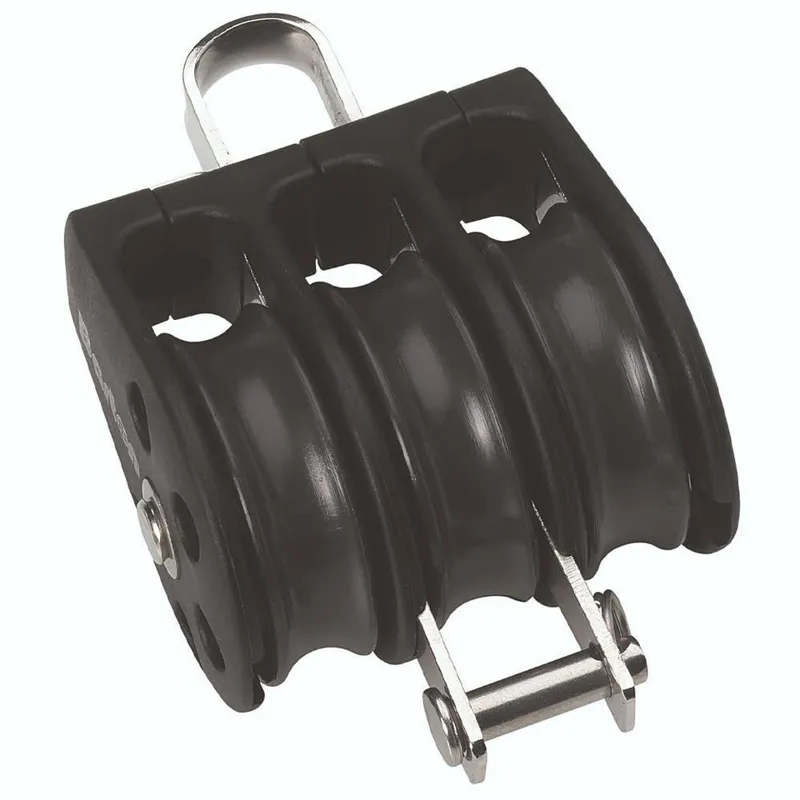 Barton Size 1 Plain Bearing Pulley Block Triple Fixed Eye and Becket