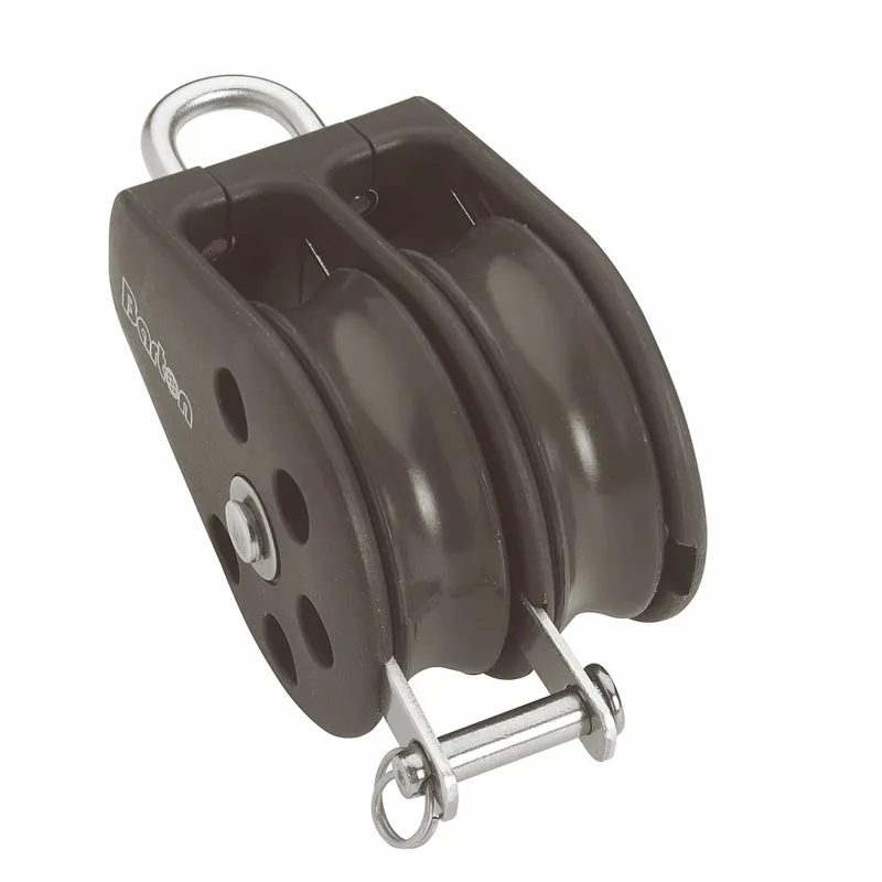 Barton Size 2 Plain Bearing Pulley Block Double Fixed Eye and Becket