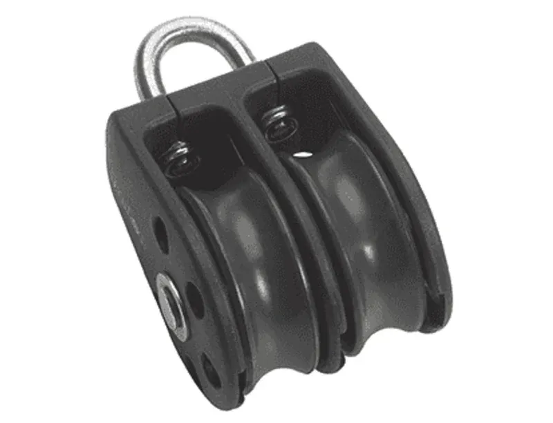 Barton Size 2 35mm Plain Bearing Pulley Block Double With Fixed Eye