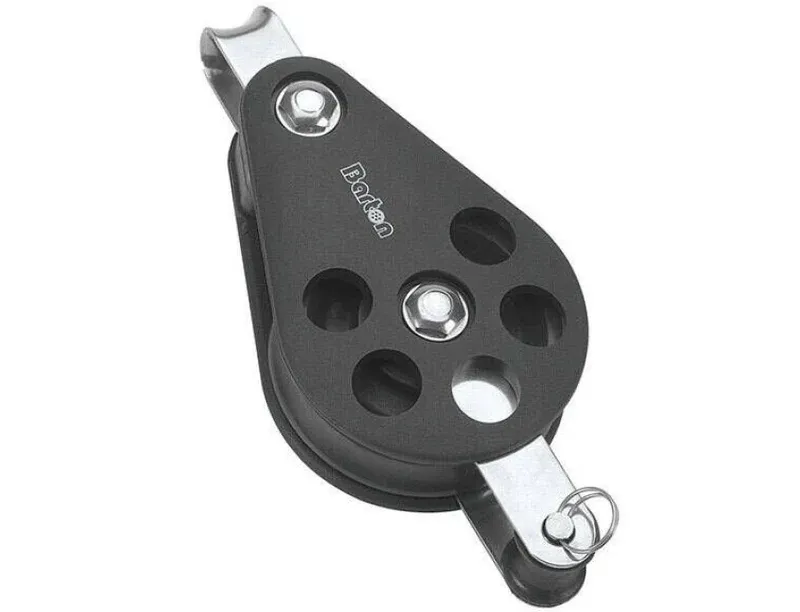 Barton Size 2 Plain Bearing Pulley Block Single Fixed Eye and Becket