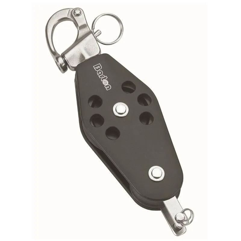 Barton Size 3 Plain Bearing Pulley Block Fiddle Snap Shackle and Becket