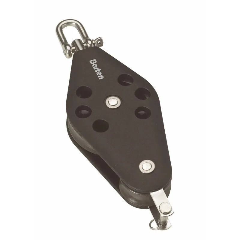 Barton Size 3 Plain Bearing Pulley Block Fiddle Swivel and Becket