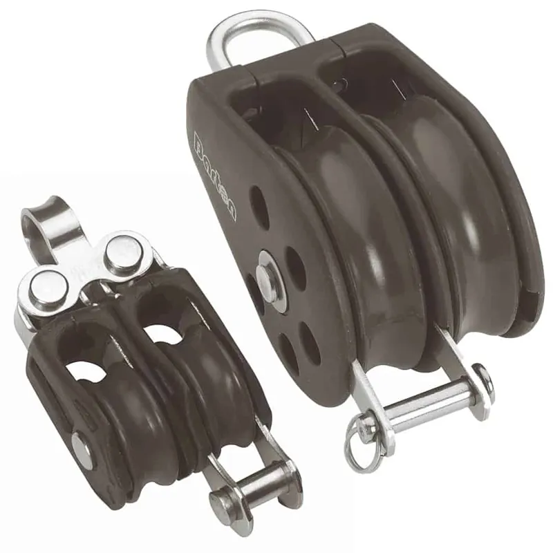 Barton Size 3 Plain Bearing Pulley Block Double Fixed Eye and Becket