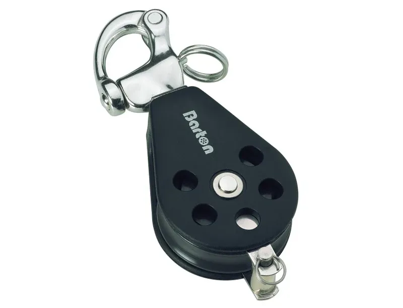 Barton Size3 Plain Bearing Pulley Block Single Snap Shackle and Becket