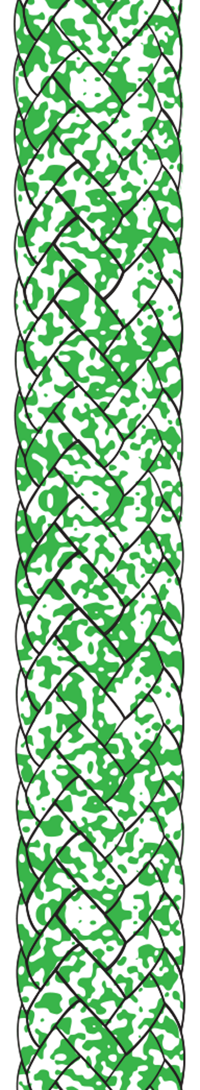 Braid on Braid Melanges Green/White