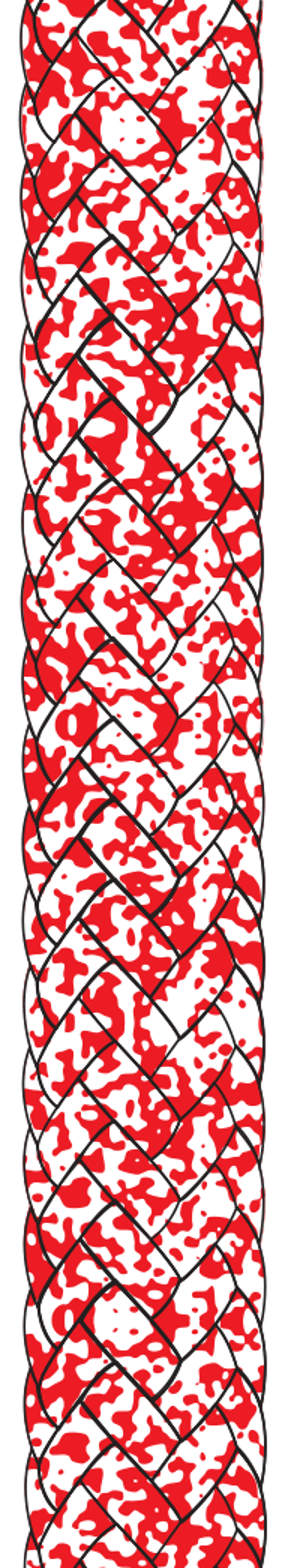 Braid on Braid Melanges Red/White