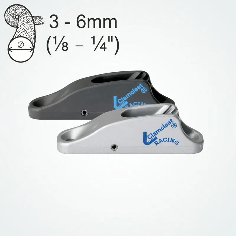 Clamcleat Racing Junior MK1 with Bottom Roller Silver