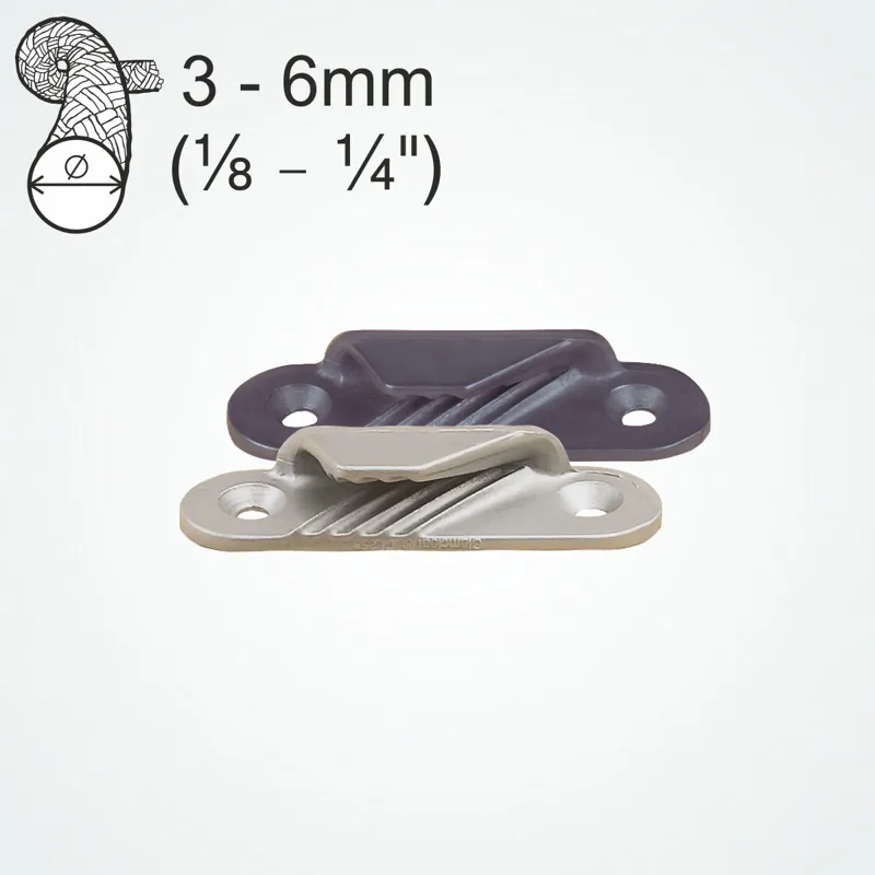 Clamcleat Racing Fine Line Starboard Cleat Silver