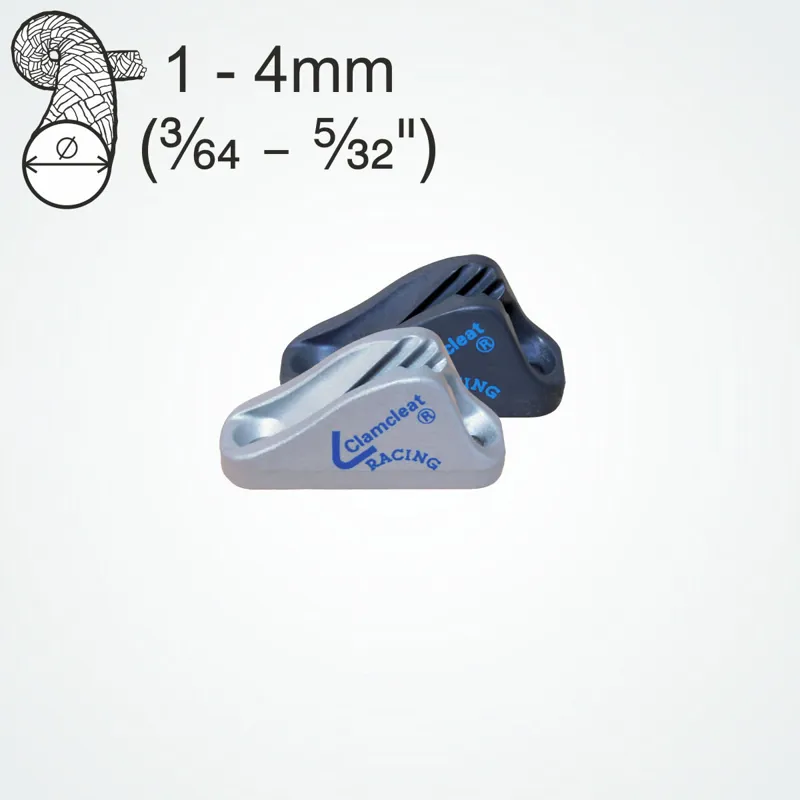 Clamcleat Open Racing Micros Hard Anodised Cleat Black