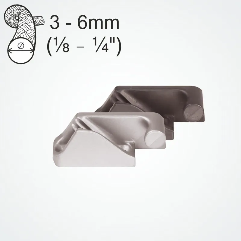 Clamcleat Side Entry Starboard Cleat Silver