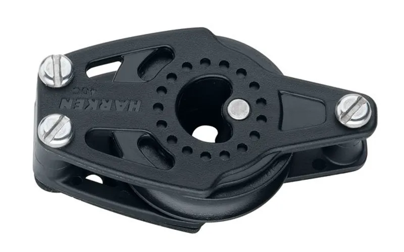 Harken 40mm Carbo Cheek Block w/Becket in Black