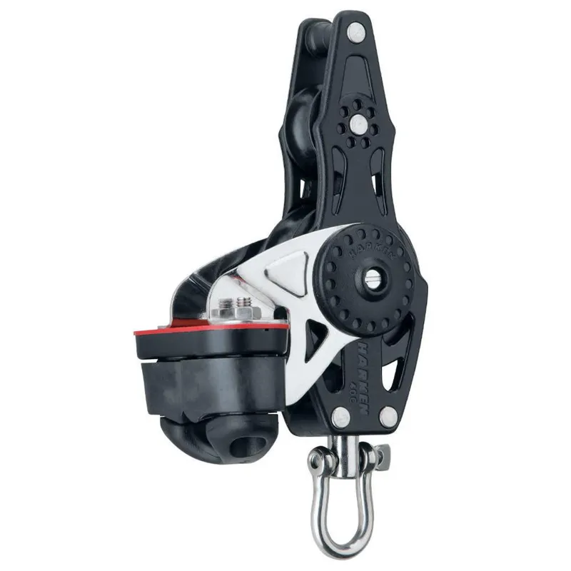 Harken Carbo Fiddle Block with Cam Cleat and Becket 40mm