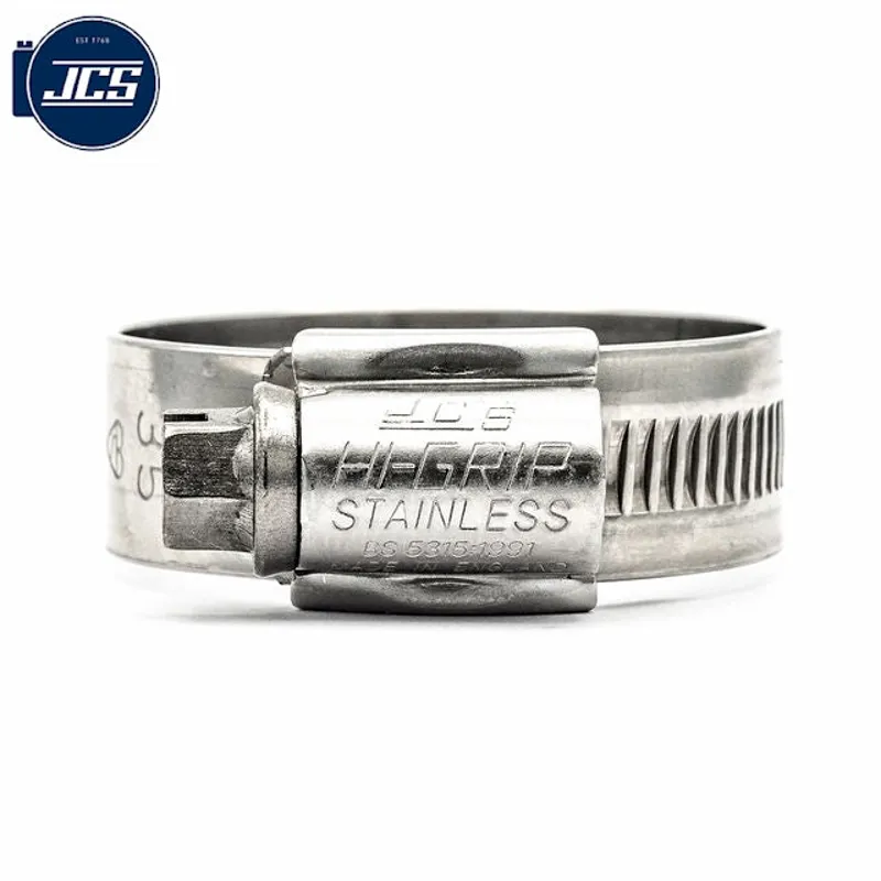 JCS Hi-Grip Worm Drive 304 SS Hose Clip 14-22mm-1