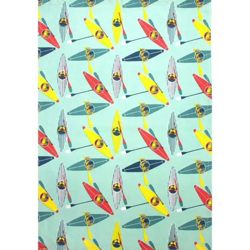 Nauticalia Canoes Tea Towel 71cm x 51cm