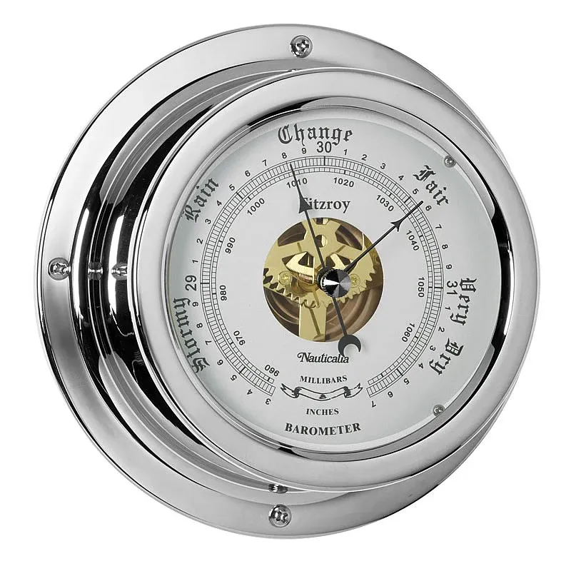 Nauticalia Fitzroy Tarnish-free Barometer QuickFix Chrome 