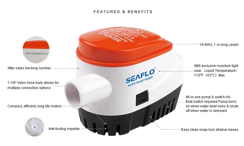 Seaflo 06 Series 1100GPH 12V Automatic Bilge Pump-2
