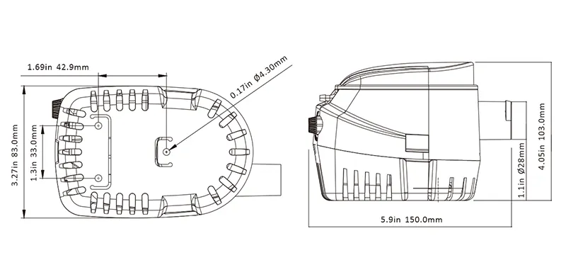 Seaflo 06 Series 1100GPH 12V Automatic Bilge Pump-8