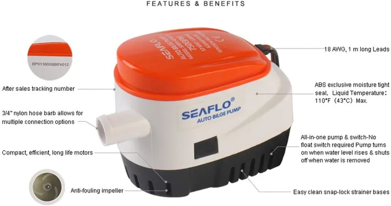Seaflo 06 Series Auto Bilge Pump 12V 750GPH-1