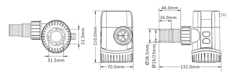 Seaflo 13A Series 1100GPH Non-Automatic Bilge Pump 12V-5