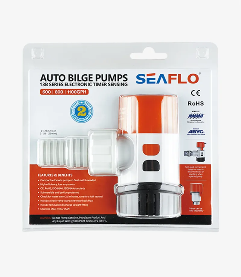 Seaflo 13B Series 12V 1100GPH Electronic Sensing Automatic Bilge Pump-7