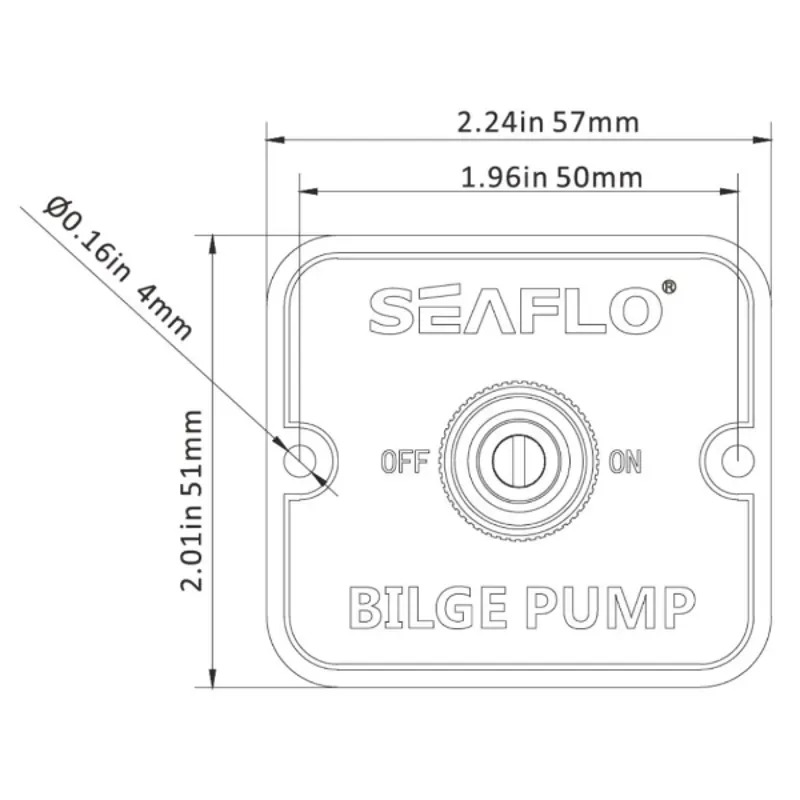 Seaflo 2-Way SP02 Bilge Pump Switch Panel 12V and 24V-1