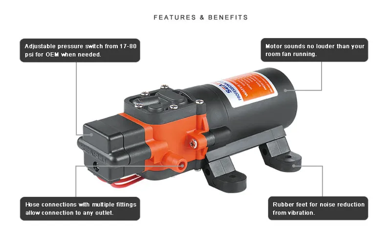 Seaflo 21 Series 12V 1.2 GPM 35 PSI Pressure Pump-4