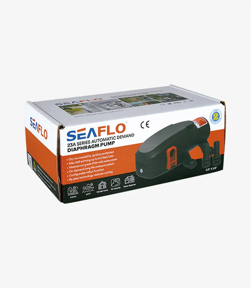 Seaflo 23A Series 12V Pressure Pump 4.3LPM-1.2GPM 40PSI-2.8BAR-8