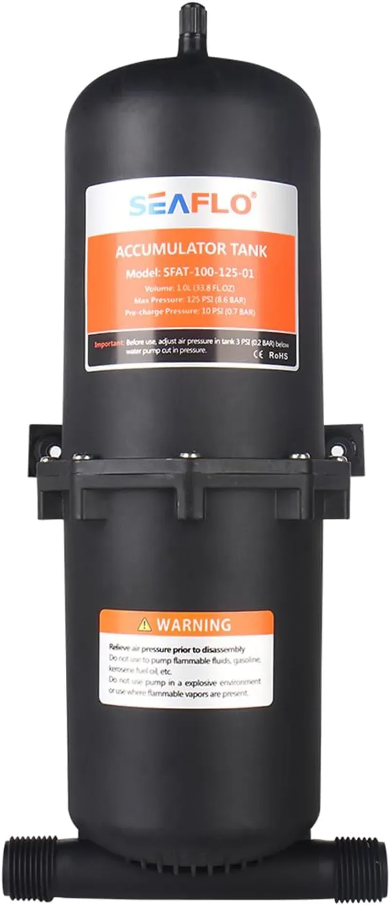 Seaflo Accumulator Tank 1L 10-125 PSI