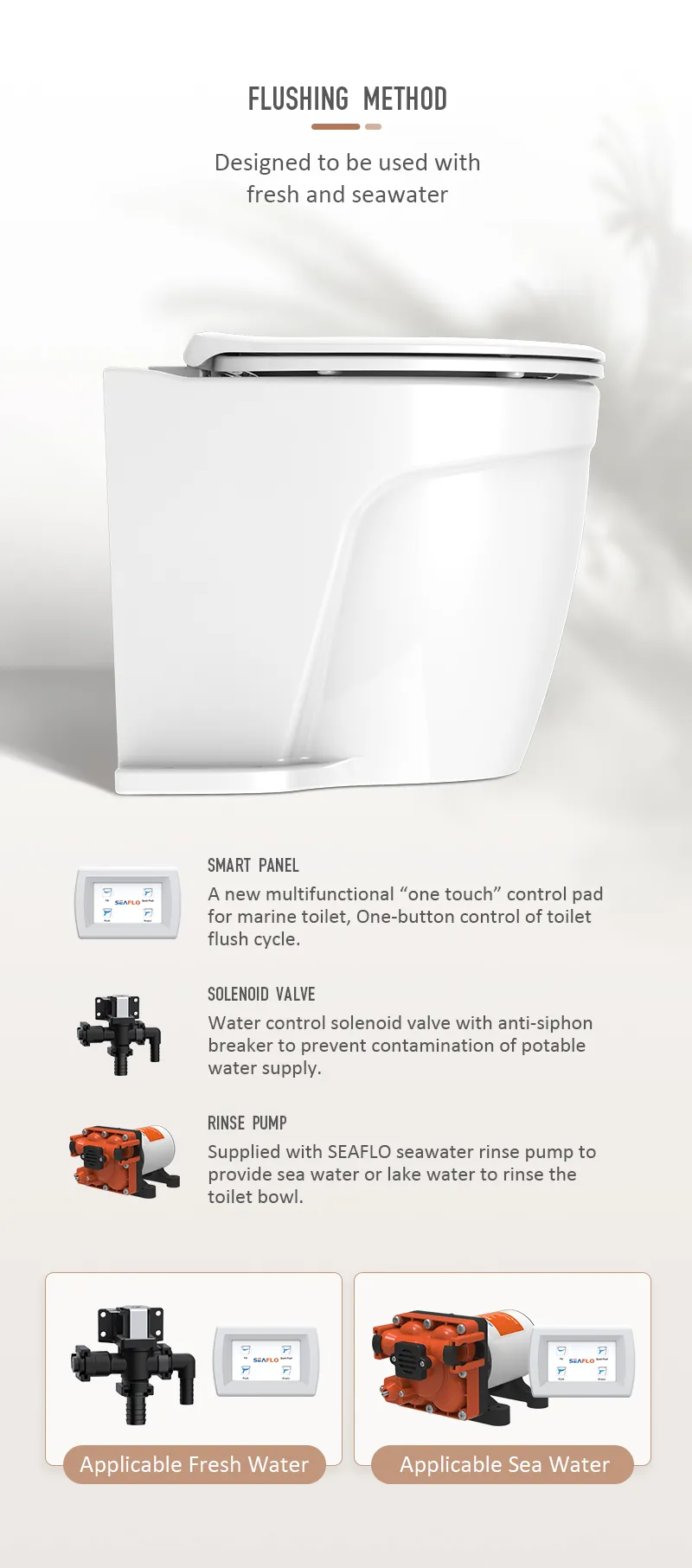 Seaflo Deluxe Flush 12V Electric Toilet-11