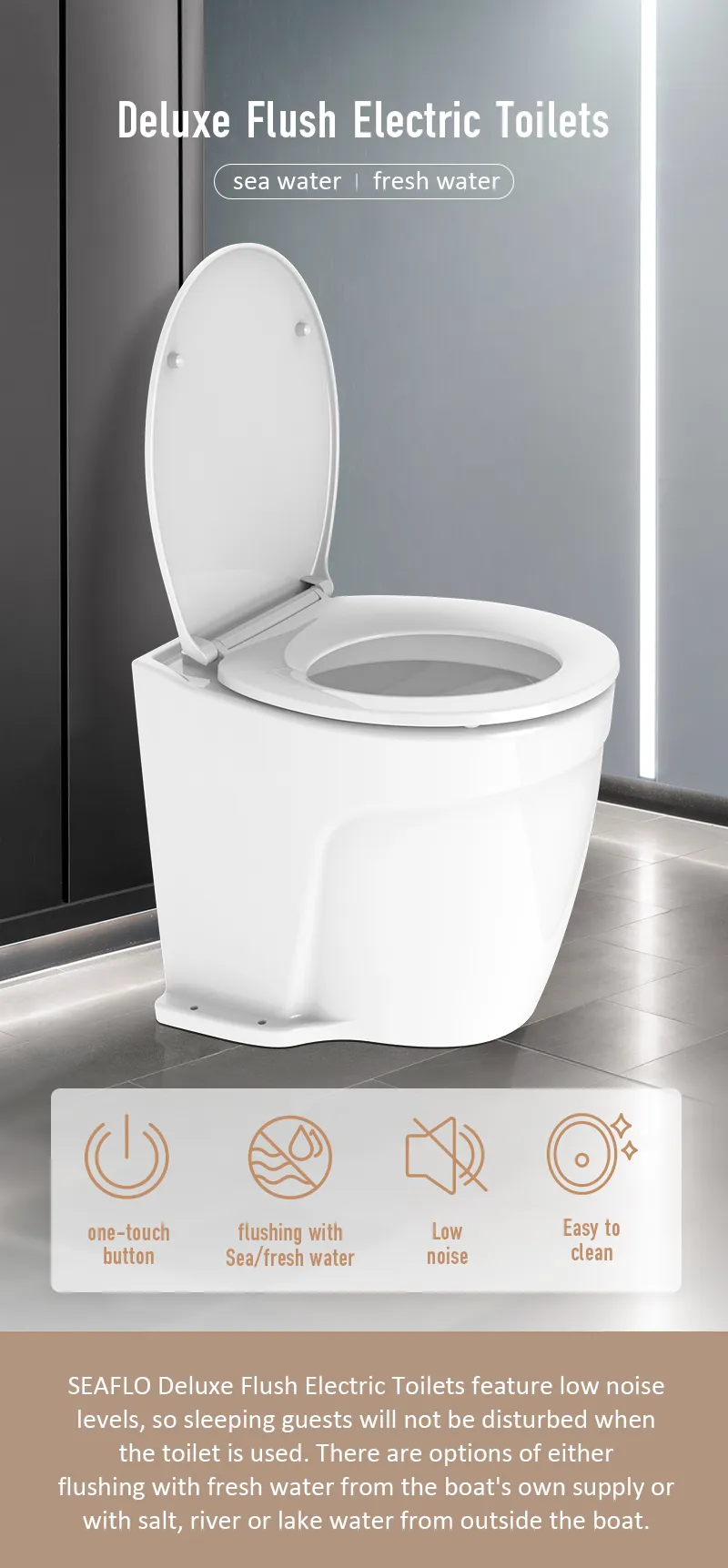 Seaflo Deluxe Flush 12V Electric Toilet-6
