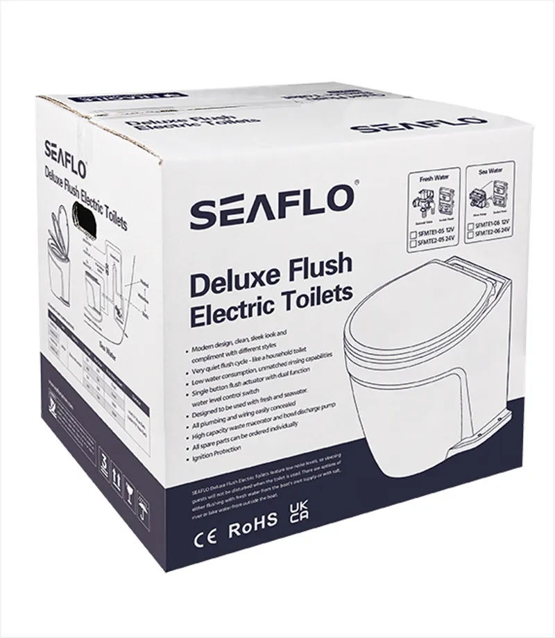 Seaflo Deluxe Flush 12V Electric Toilet-8