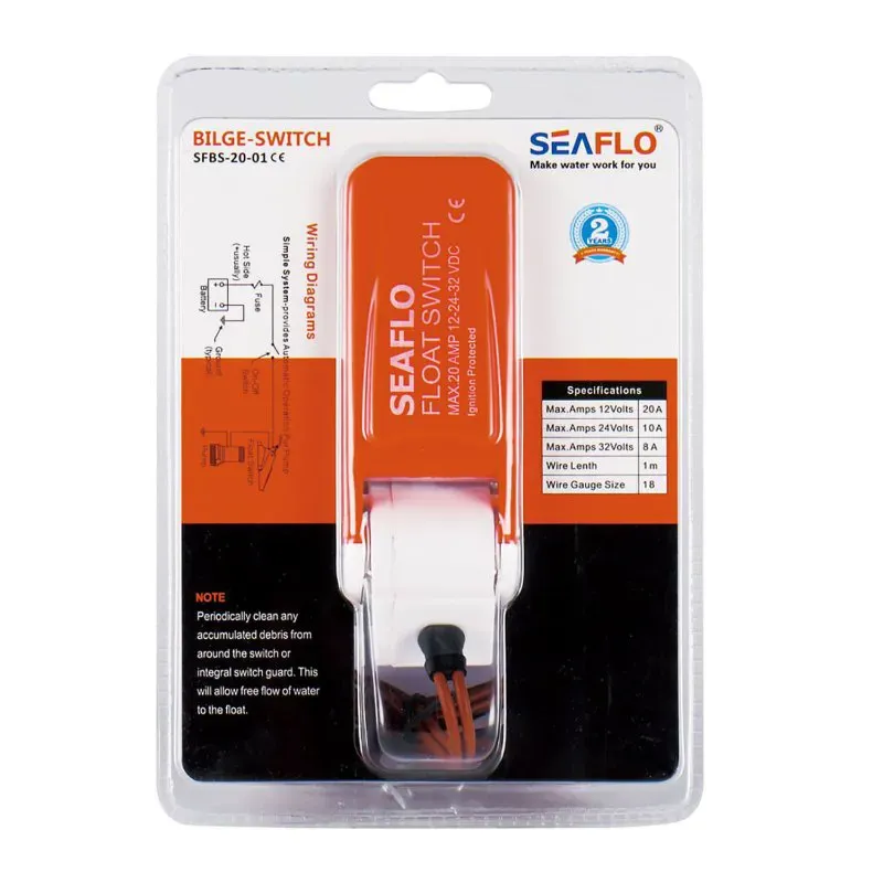 Seaflo Float Switch 01 Series 12A Max Non-Auto Bilge Pump-2