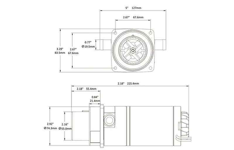 Seaflo Marine Toilet 12V Flush Pump for Electric Marine Toilet.-2