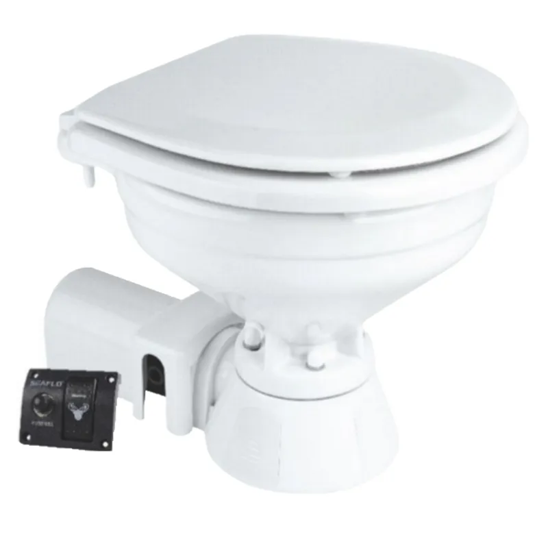 Seaflo MTE101 Electric Marine Toilet Compact Size Horizontally Mounted