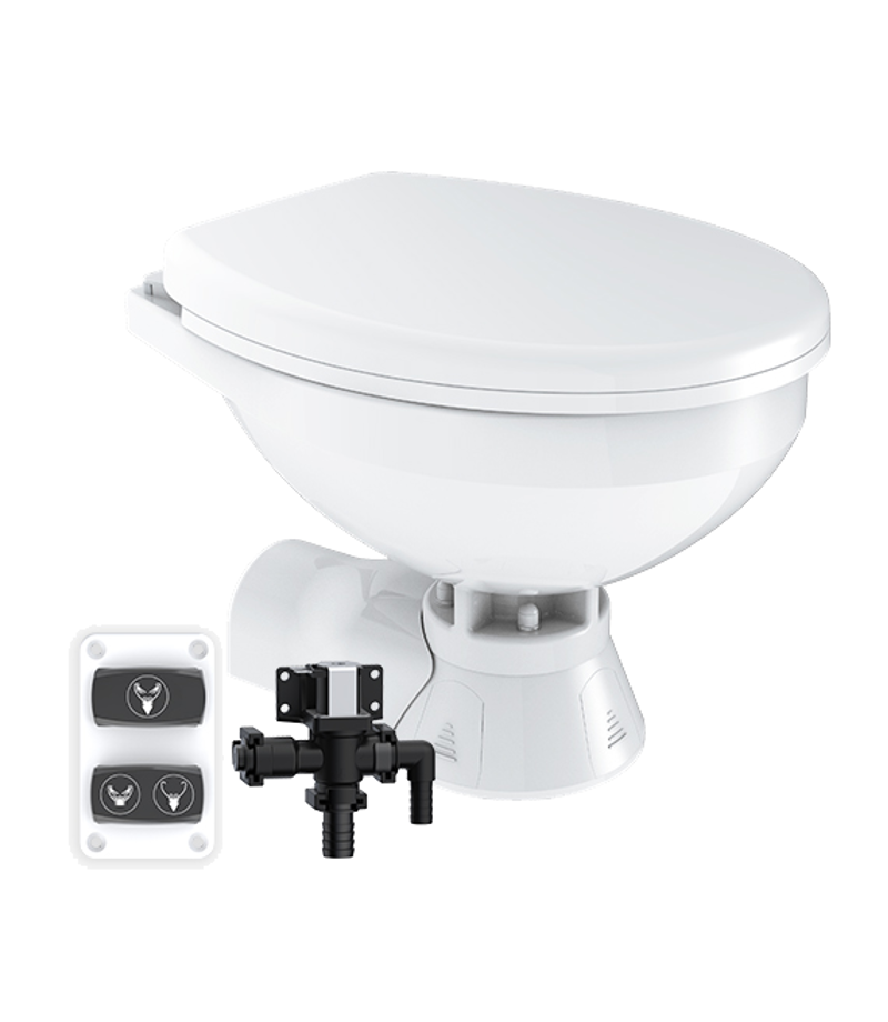 Seaflo Quiet Flush Freshwater Electric Toilet 12V Regular