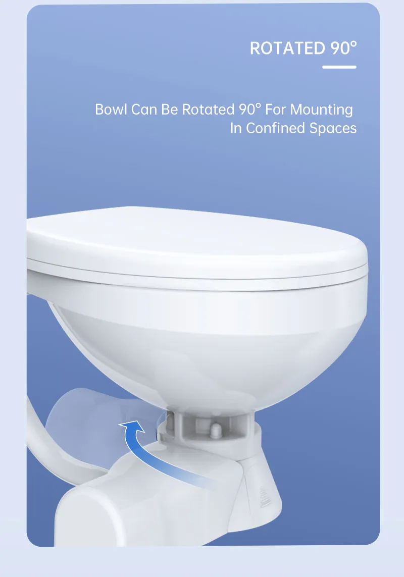 Seaflo Quiet Flush Freshwater Electric Toilet 12V Regular-6