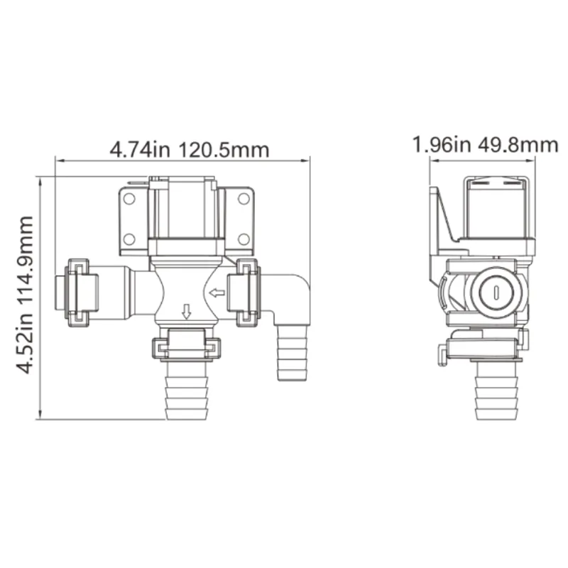 Seaflo Quiet Flush MTE103 Freshwater Electric Toilet Compact 12V-2